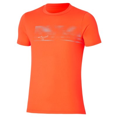 Camisa Mizuno Athletics Estampados Tee Hombre Naranjas - Chile M349SJNQMV